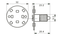 Aidisen Parc d'attractions Divertissement E10 AC24/60V Belles lumières LED d'amusement Lampe décorative en aluminium Lumières ponctuelles