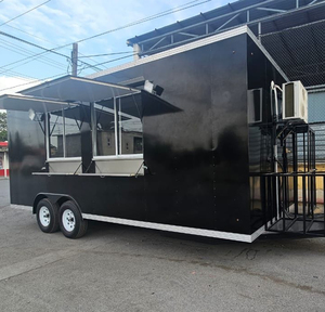 รถพ่วงสี่เหลี่ยมเคลื่อนที่สำหรับไอศครีมขายอาหารขนมสุนัขร้อน - Product Image 5