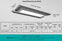 Séchoir à linge électrique automatique intelligent pliable en aluminium avec télécommande et lumière LED pour salle de bain et balcon, à suspendre au plafond