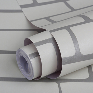 สติกเกอร์ติดผนังลายตารางสีขาวเรียบง่าย กันน้ำ วัสดุ PVC สีดำ สำหรับตกแต่งโรงแรม บ้าน ห้องนั่งเล่น - Product Image 3