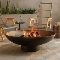 Brasero d'extérieur en acier pour fêtes et camping, foyer rond en acier Corten, design personnalisé, poêle à bois