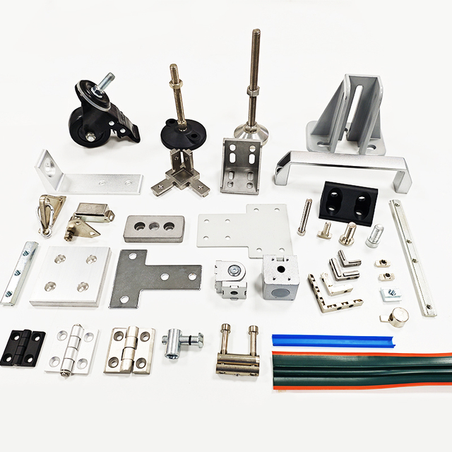 T-tank Aluminum Extruded Profile and  Frame Fixed Support Base Moving Casters Other T-slot Aluminum Assembly  Bracket Fittings