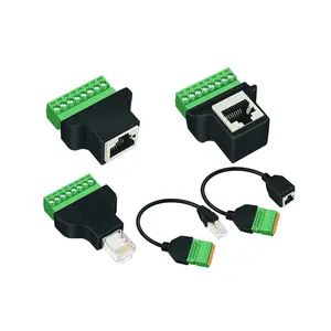 Taidacent RJ45 kadın/erkek 8 pin vidalı Terminal RJ45 8p8c to 8Pin cıvata vida tipi Terminal konnektörü RJ45 vidalı Terminal