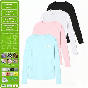 Camiseta de Protección Solar <span class=keywords><strong>para</strong></span> Mujer, Manga Larga, UPF 50, Protección UV, Secado Rápido, Transpirable, 100% Poliéster, Impresión Serigráfica, <span class=keywords><strong>para</strong></span> Natación y Pesca - Product Image 1