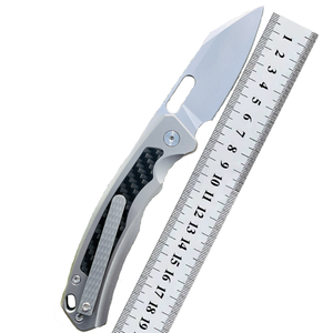 Couteau pliant Premium en titane G10, lame en acier D2 usinée CNC, outil EDC haut de gamme, couteau de cuisine, OEM disponible, DIY <span class=keywords><strong>Bowie</strong></span> - Product Image 4