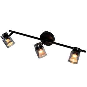 <span class=keywords><strong>Ampoule</strong></span> <span class=keywords><strong>LED</strong></span> à rail fixe à 3 lumières de style européen simple Spots en verre gris fumée avec <span class=keywords><strong>GU10</strong></span> pour la décoration intérieure - Product Image 4