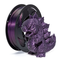 Filament PLA PETG 250g 1,75mm [0,25kg] à changement de couleur effet caméléon brillant et scintillant selon l'angle de la lumière, pour impression 3D PLAPETG