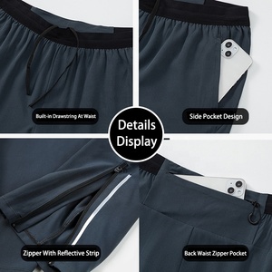 Rainbow Spray Hombres Casual Transpirable Primavera Gimnasio Jogging <span class=keywords><strong>Pantalones</strong></span> Ropa deportiva <span class=keywords><strong>de</strong></span> secado rápido Bolsillo <span class=keywords><strong>con</strong></span> cremallera <span class=keywords><strong>Pantalones</strong></span> <span class=keywords><strong>de</strong></span> tira reflectante para hombres - Product Image 3