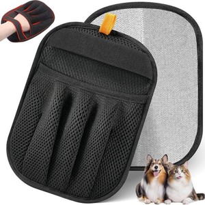 Gants Houji pour enlever les poils d'animaux avec brosse double face pour le nettoyage des chats et des chiens, gants anti-statiques pour enlever les peluches - Product Image 5