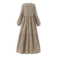 2024 nouveau moyen-orient musulman confortable robe décontracté à pois robe à manches longues pull taille ample longue robe OEM