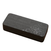Étui à lunettes vintage gaufré en PU, motif bois, coque rigide, personnalisable avec logo, boîte de rangement pour lunettes de vue