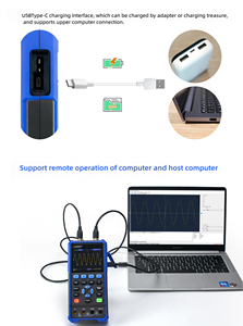 Oscilloscope portatif monocanal HDS241 40 MHz 250 MSa/s, multimètre True RMS 4,5 chiffres, écran LCD couleur 3,5 pouces, 10 000 wfms/s - Product Image 5