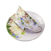 Ensemble de tasses à expresso en porcelaine fine rose dorée avec soucoupe, tasse à thé de l'après-midi, mug 250 ml, pour mariage, café et maison, en stock