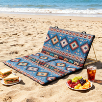 HOMFUL Chaise inclinable portable de style arabe, en tissu saoudien, avec coussin, chaise de camping du Moyen-Orient avec dossier réglable