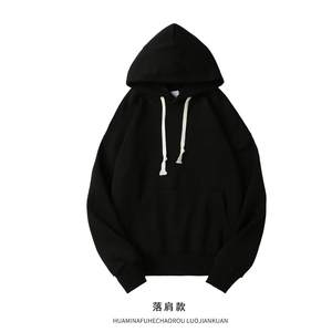 No logo Streetwear Fashion Thin Custom Logo Oversized Drop Shoulder <b>Men</b> Streetwear <b>Hoodie</b> - Product Image 1