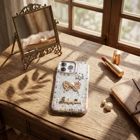 Coque de téléphone en gros scintillante pour Honor X60 Pro Max, avec nœud en métal 3D époxy et perles incrustées de diamants