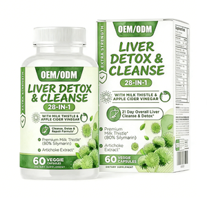 Capsules de soutien hépatique premium 28-en-1 : Formule détox complète au chardon-marie et au vinaigre de cidre de pomme – Complément détoxifiant du fabricant - Product Image 1