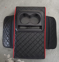 Boîte d'accoudoir de voiture pratique multifonctionnelle en PU universelle, organisateur de voiture d'affaires, porte-gobelet rotatif, boîte de rangement, boîte de rangement de voiture