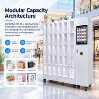 Distributeur Automatique de Jouets Tendance à Revenus Passifs 24/7 avec Verrou Antivol et 30 Compartiments – Distributeur Automatique Type Casier