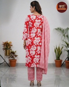 Conjunto de Traje de Fiesta Moderno de Algodón de Primera Calidad para Mujer, Elegante Dupatta, Diseño Étnico Tradicional, Secado Rápido Disponible - Product Image 2