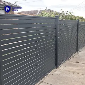 DIY benutzer definierte moderne Wohn Hof Stil schwarz Metall Aluminium Lamellen Zaun Paneele