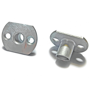 Écrous de soudure à base polygonale en acier inoxydable de haute qualité, plaqués zinc, écrou en T pour mur d'escalade avec deux trous, classe 8 M5 - Product Image 3