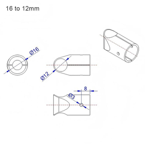 Conector en Ángulo Recto RJXHOBBY RJX de 12/16/22/25/30 mm a 10/12/16/25 mm, Abrazadera de Tubo de Carbono Tipo T para Tren de Aterrizaje de Drones RC - Product Image 6