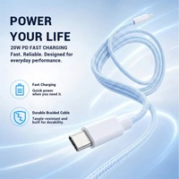 Cable de Carga Rápida USB C a Tipo C de 60W PD, Cable de Datos Trenzado Resistente de Cobre Puro para Teléfono 16 15 MacBook