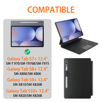 Clavier magnétique avec stylet intégré et touches rétroéclairées 7-RGB pour Samsung Galaxy Tab S10+ S9+ S8+ 12.4 pouces – En stock – Meilleures ventes