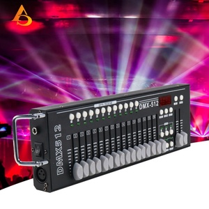 Contrôleur de lumière DMX 512, console DMX512 en aluminium pour éclairages mobiles, projecteurs LED PAR, éclairage de scène - Product Image 1