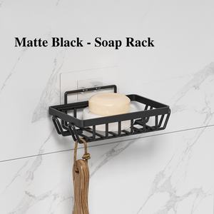 LONGSTAR rak perlengkapan mandi, tempat sabun, rak penyimpanan perlengkapan mandi, rak besi persegi baru - Product Image 5