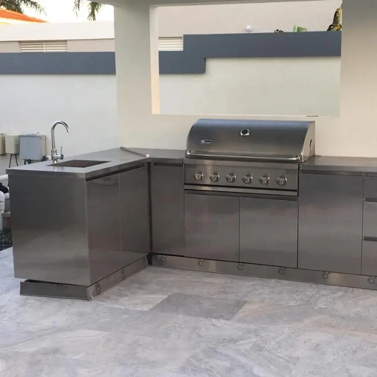 Vermonhouzz New Age Outdoor Kitchen BBQ Cabinets Stainless Cabinets Doors