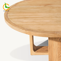 Meubles fantastiques ensembles de jardin en bois massif Tables d'extérieur rondes pour hôtel ensemble de salle à manger en plein air meubles d'extérieur en teck