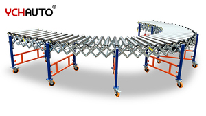 Convoyeur à rouleaux flexible à longueur et hauteur réglables, rotation à <span class=keywords><strong>180</strong></span>, 90, 360 degrés, avec charge lourde pour - Product Image 5