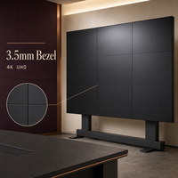 Mur vidéo LCD IPS 4K UHD 65 pouces avec cadre de 3,5 mm pour réunions d'entreprise importantes, garantie de 2,1 ans