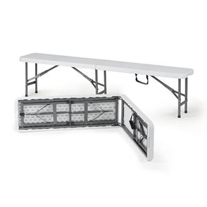6ft Outdoor HDPE Material <strong>Plastic</strong> Folding Long <strong>Bench</strong> in Half with Rattan Design Foldable - Product Image 1