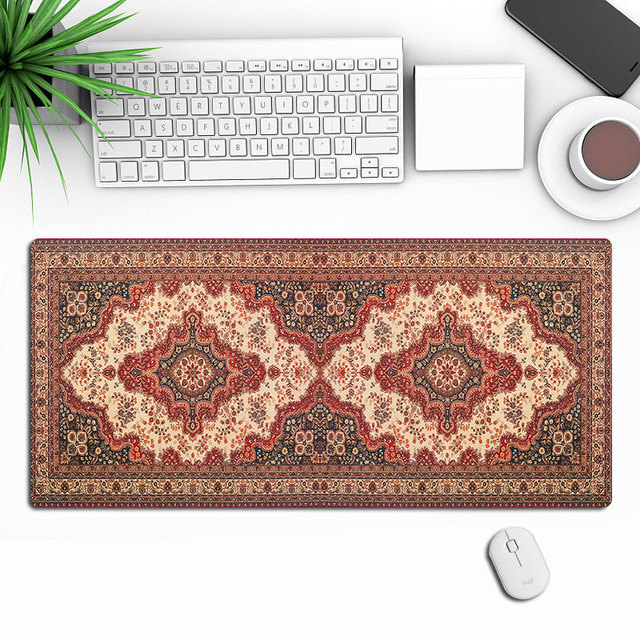 Oversized Bohemian Style Extended Mouse Pad Anti-Slip Eco-friendly Waterproof Office Home Desk Pad Gaming Mouse Pad in Stock