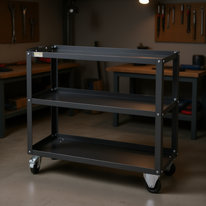 Fg 106 B <b>Tool</b> <b>Cart</b> 3 Shelf Metal Rolling Storage Utility <b>Cart</b> <b>For</b> Workshop Garage Use - Product Image 3