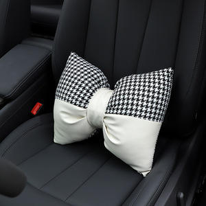 Appuie-tête et coussin de nuque pour voiture, imprimé pied-de-poule jacquard, forme en U, 28x28x14cm, pour siège de voiture, coussin de voyage confortable - Product Image 3