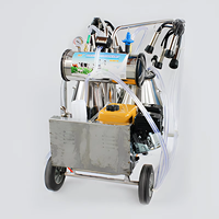 Machine à traire à double piston diesel et électrique, pompe à vide 50 L, machine à traire en acier inoxydable pour moutons et bétail