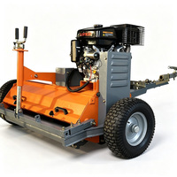 Mesin Pemotong Rumput ATV 15HP Industri, Mulcher 1200mm, Mesin Bensin 420cc, Dilengkapi Penggerak, Disetujui CE EPA