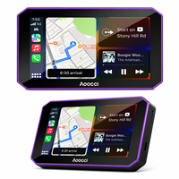 Système de navigation GPS pour moto Aoocci avec CarPlay, étanche IP67, écran sans fil Android Auto pour moto