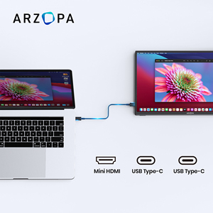 <span class=keywords><strong>Arzopa</strong></span> <span class=keywords><strong>14</strong></span>.0 <span class=keywords><strong>pouces</strong></span> USB type-c Multiple HD Display Second Screen 1080P HDR Triple Laptop <span class=keywords><strong>Portable</strong></span> Monitor - Product Image 3