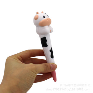 Poignée anti-stress en mousse PU en forme de vache pour enfants et usage au bureau - Product Image 5