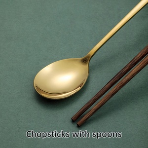 New Design Household Portable <b>3</b> Pieces Tableware Chopsticks Spoon and Fork Set Travel Cutlery Set Stainless Steel With Case - Product Image 3