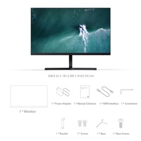 Moniteur LCD IPS incurvé Redmi 1A 23,8 pouces 60Hz Full HD 1920x1080 Résolution Protection des yeux pour la maison et les étudiants
