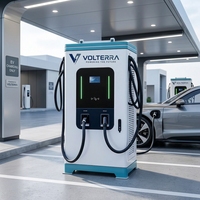 Station de recharge rapide DC double prise pour véhicules électriques, montée au sol, CCS2 CHAdeMO, écran tactile, paiement sans contact RFID NFC