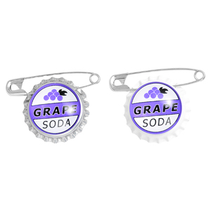 Creative Grape Soda Bottle Cap Brooches Pin For Clothes Backpack Drink Classic Brooch Jewelry Gift For Friends