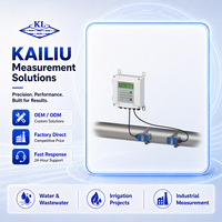 Capteur de température élevée avec support, débitmètre ultrasonique numérique industriel portable mural pour eau liquide