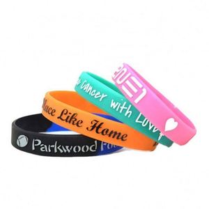 Bracelets en caoutchouc élastique personnalisés promotionnels, bracelet à breloques, bracelet en silicone avec logo personnalisé - Product Image 5